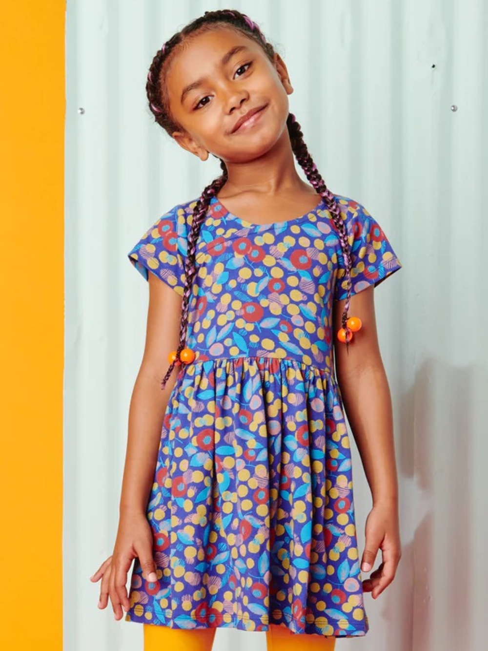 TEA COLLECTION Girls’ Floral Multicolor‎ Tropical A-Line Fit & Flare Dress 10